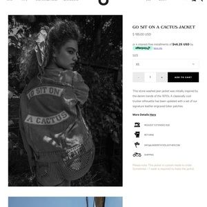 Understated Leather ‘Go Sit on a Cactus’ Jacket